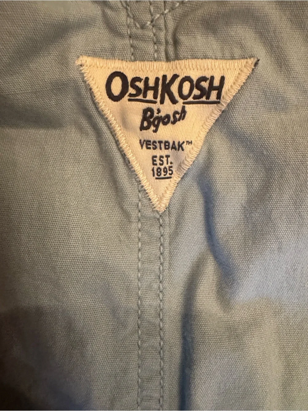 OshKosh B’gosh Baby Overalls 18 Months Light Blue Floral Lined EUC